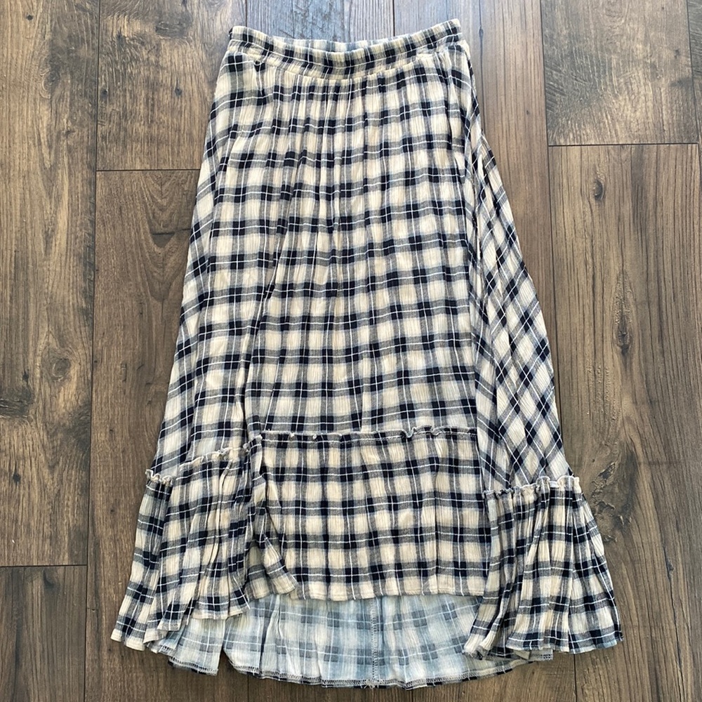 Plaid Midi skirt